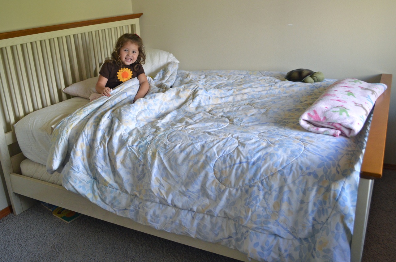queen bed for little girl